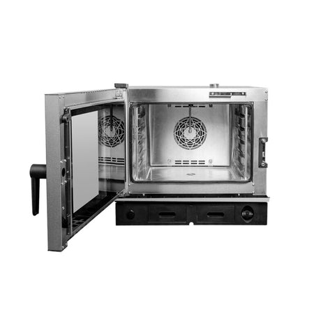 Atosa EPC-0511E1 combi oven — door open showing 5 × GN 1/1 rails