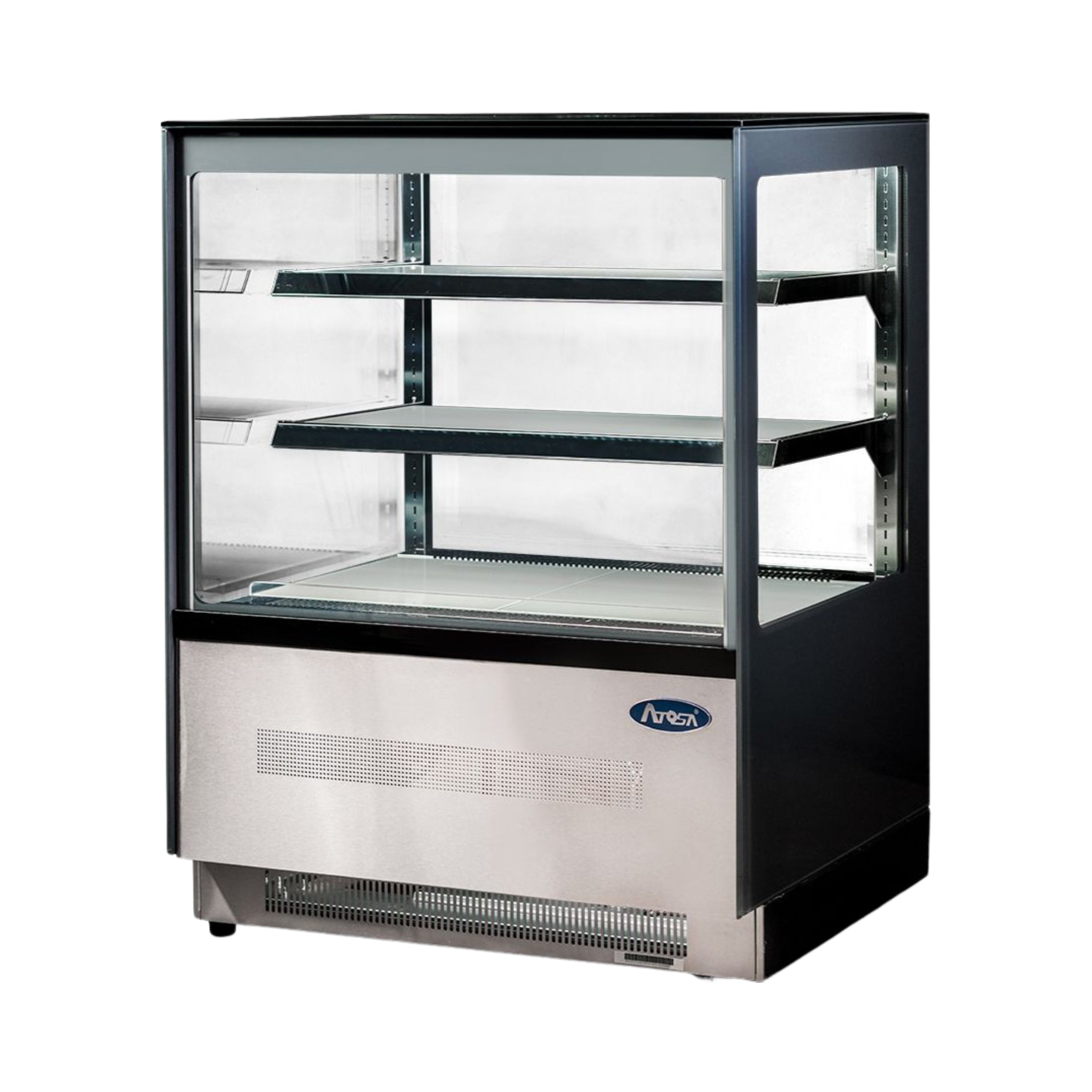 Atosa Free-Standing Square Cake Showcase - 1200mm - commercial kitchen equipment - DF127F-SM