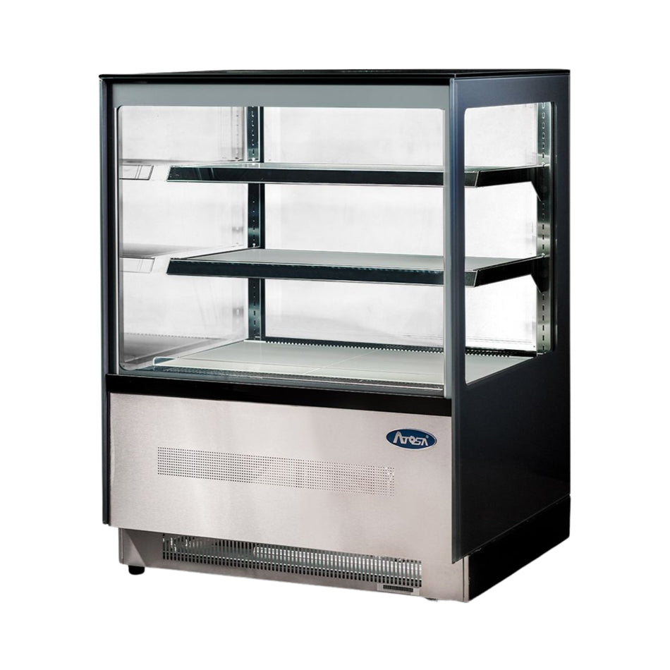 Atosa Free-Standing Square Cake Showcase - 1200mm - commercial kitchen equipment - DF127F-SM