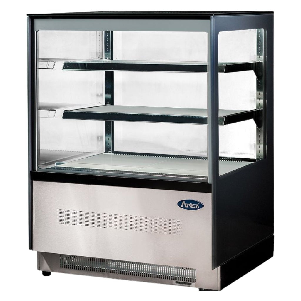 Atosa Free - Standing Square Cake Showcase 900mm DF097F - Commercial Kitchen Appliances