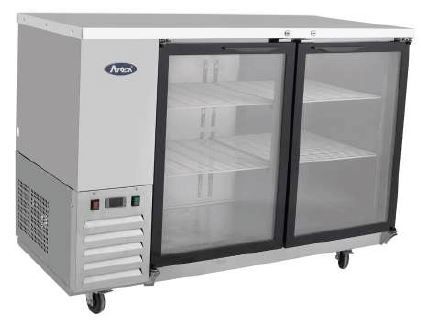 Atosa Glass Door Back Bar Fridge MBB48G - SM - Commercial Kitchen Appliances