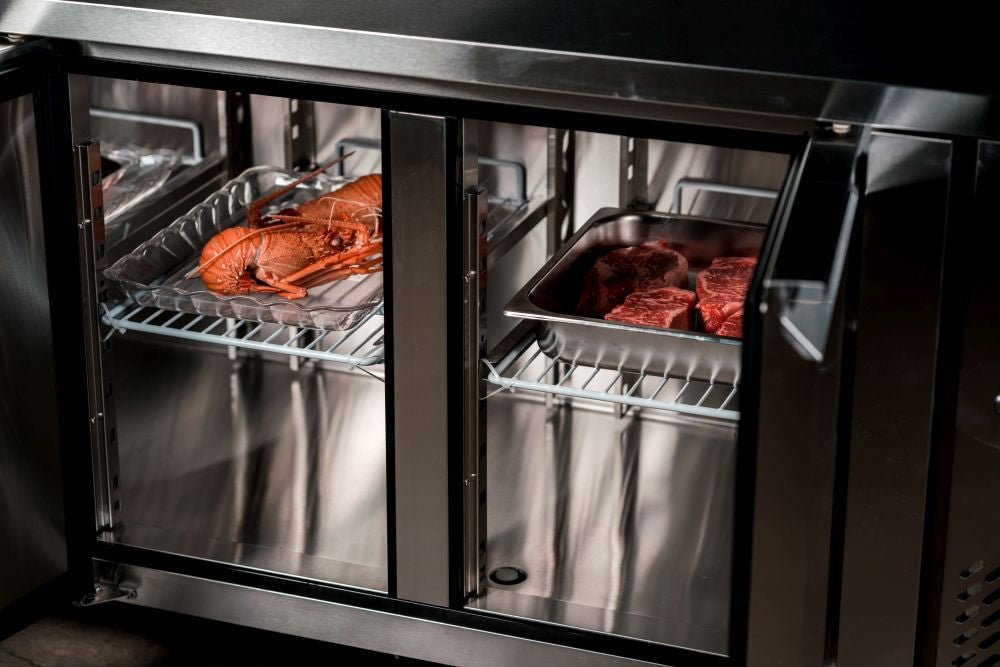 Atosa Glass Four Door Cooling Table EPF3741 - Commercial Kitchen Appliances
