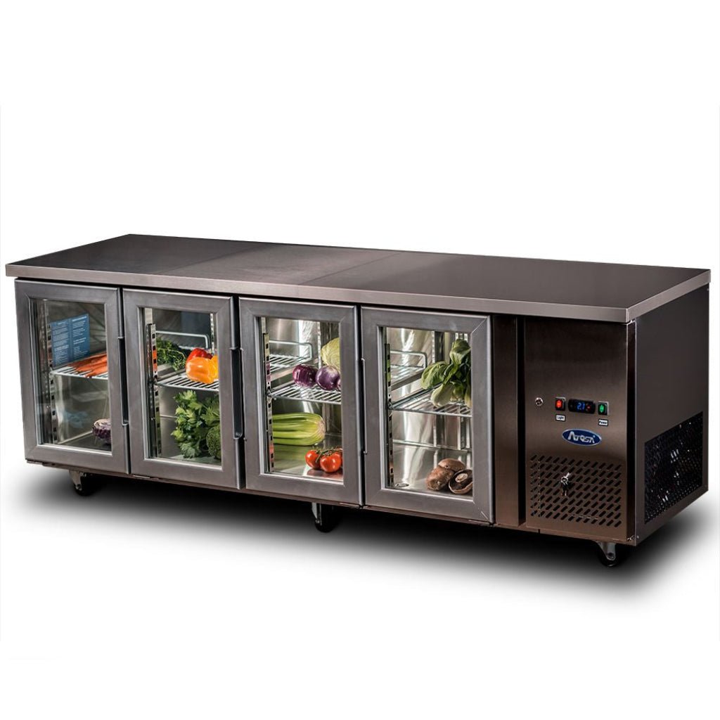 Atosa Glass Four Door Cooling Table EPF3741 - Commercial Kitchen Appliances