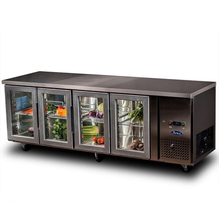Atosa Glass Four Door Cooling Table EPF3741 - Commercial Kitchen Appliances