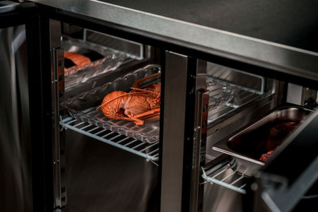 Atosa Glass Four Door Cooling Table EPF3741 - Commercial Kitchen Appliances
