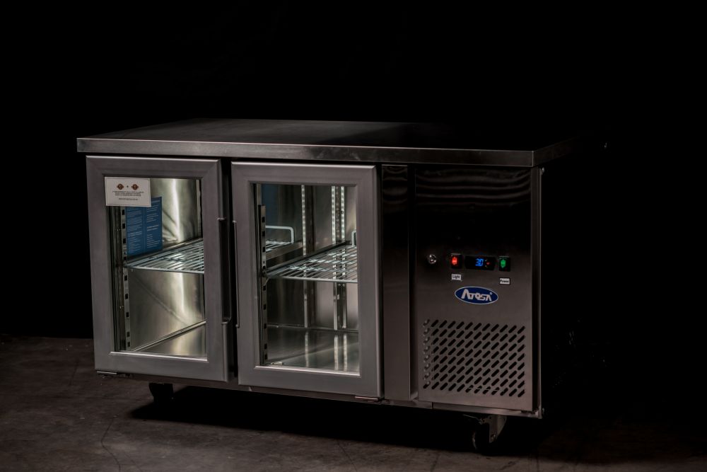 Atosa Glass Two Door Cooling Table EPF3721 - Commercial Kitchen Appliances