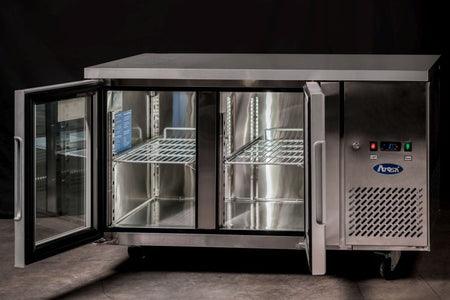 Atosa Glass Two Door Cooling Table EPF3721 - Commercial Kitchen Appliances