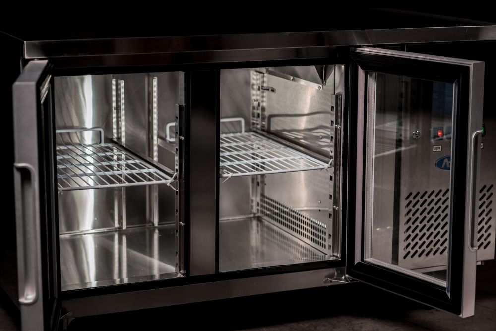 Atosa Glass Two Door Cooling Table EPF3721 - Commercial Kitchen Appliances