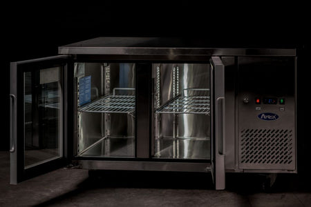 Atosa Glass Two Door Cooling Table EPF3721 - Commercial Kitchen Appliances