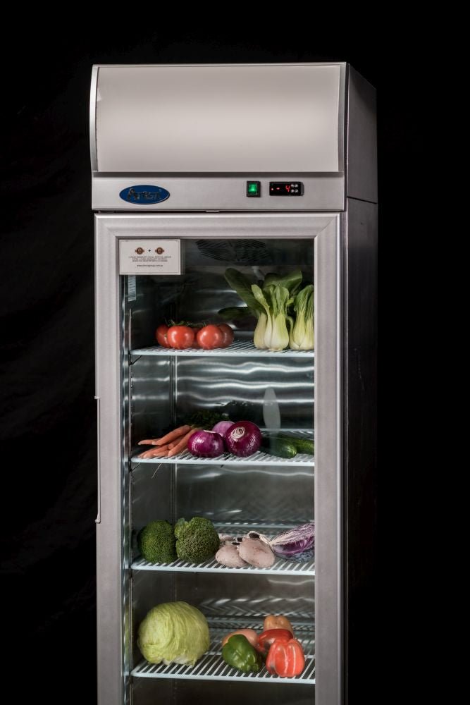 Atosa Single Glass Door Lightbox Fridge YCF9401 - Commercial Kitchen Appliances