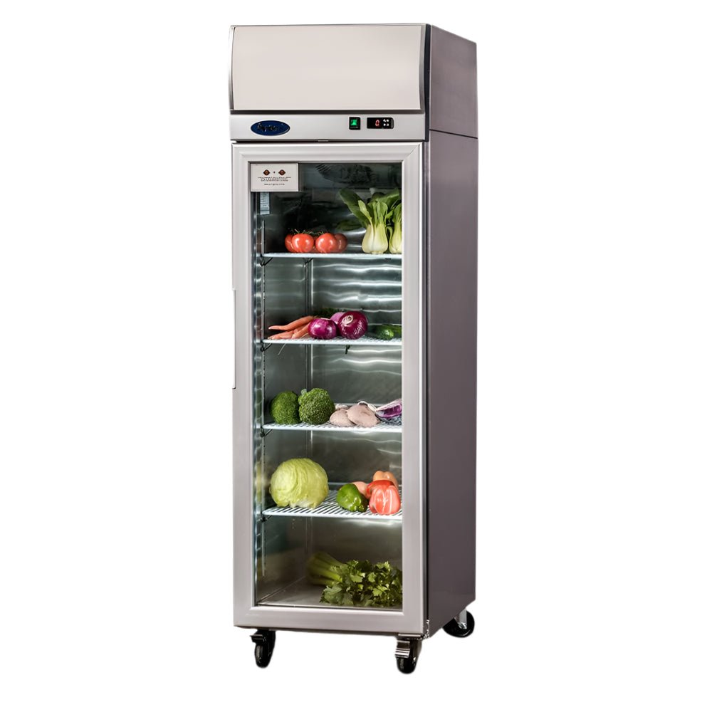 Atosa Single Glass Door Lightbox Fridge YCF9401 - Commercial Kitchen Appliances