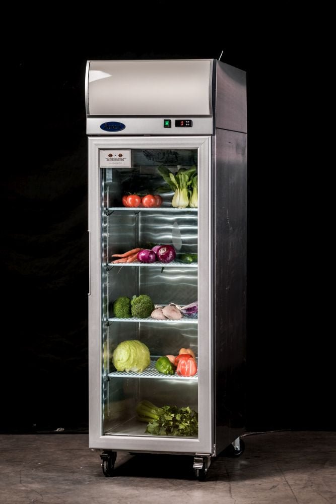 Atosa Single Glass Door Lightbox Fridge YCF9401 - Commercial Kitchen Appliances