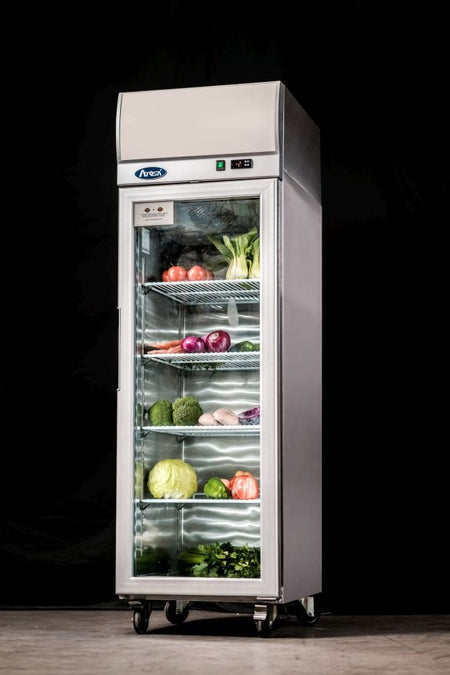 Atosa Single Glass Door Lightbox Fridge YCF9401 - Commercial Kitchen Appliances