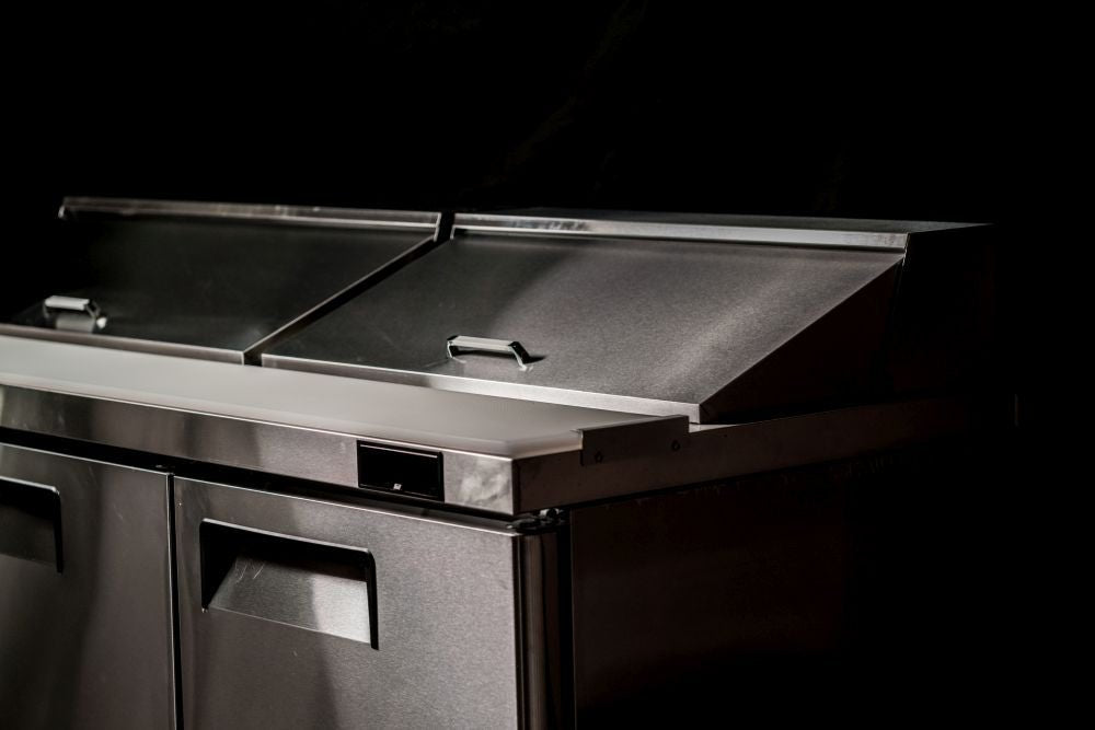 Atosa Three Door Sandwich Prep Table Refrigerator MSF8304 - Commercial Kitchen Appliances