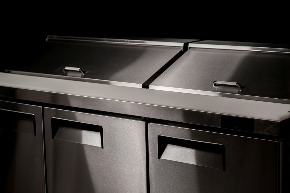 Atosa Three Door Sandwich Prep Table Refrigerator MSF8304 - Commercial Kitchen Appliances
