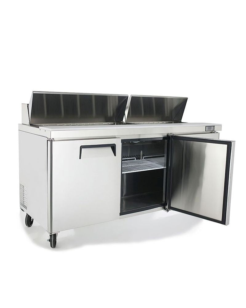 Atosa Three Door Sandwich Prep Table Refrigerator MSF8304 - Commercial Kitchen Appliances