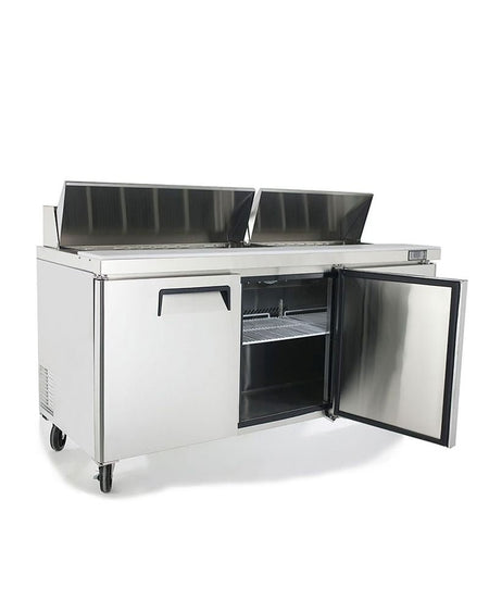 Atosa Three Door Sandwich Prep Table Refrigerator MSF8304 - Commercial Kitchen Appliances