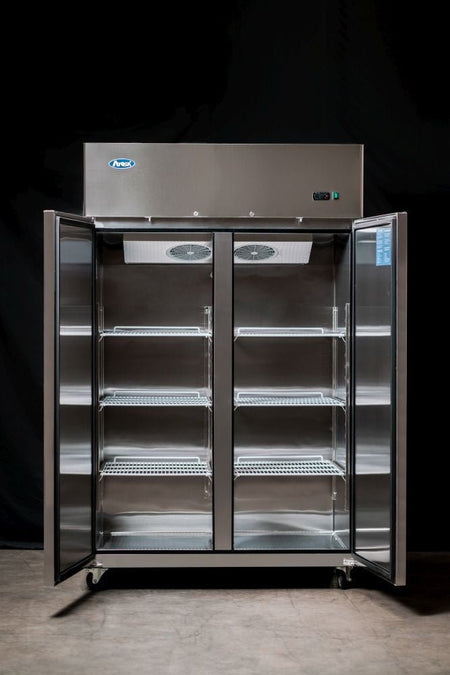 Atosa Top Mounted Double Door Freezer MBF8002 - Commercial Kitchen Appliances