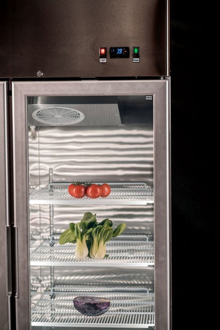 Atosa Top Mounted Double Glass Door Freezer MCF8602 - Commercial Kitchen Appliances