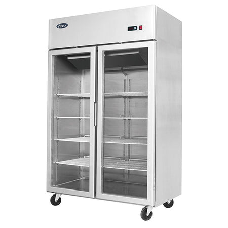 Atosa Top Mounted Double Glass Door Freezer MCF8602 - Commercial Kitchen Appliances