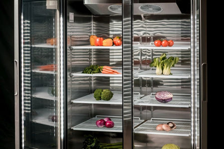 Atosa Top Mounted Double Glass Door Fridge MCF8605 - Commercial Kitchen Appliances
