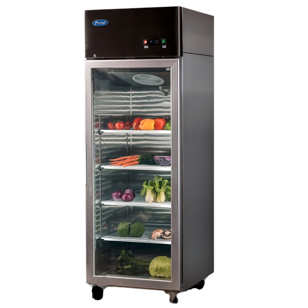 Atosa Top Mounted Single Glass Door Freezer MCF8601 - Commercial Kitchen Appliances