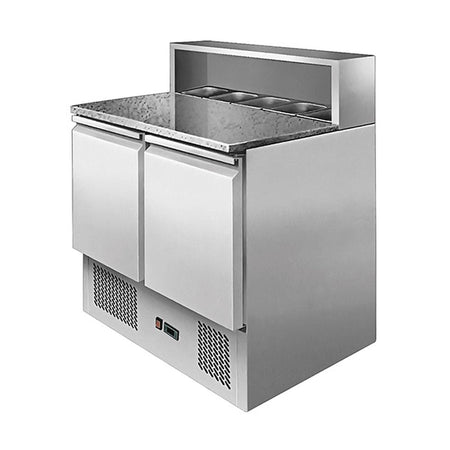 Atosa Two Doors Pizzatable Marble Top Saladette ESL3831 - Commercial Kitchen Appliances