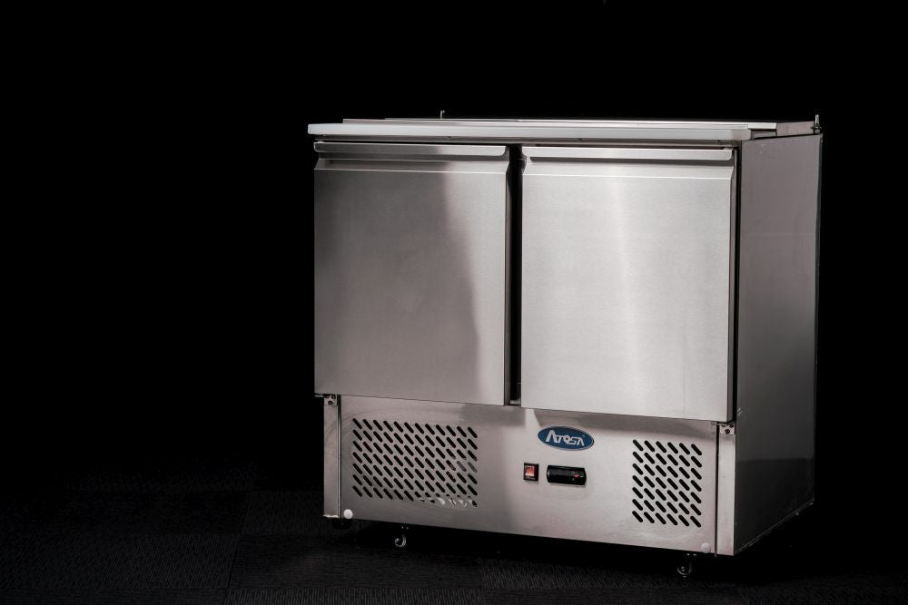 Atosa ESL3800 saladette — self-closing door action detail