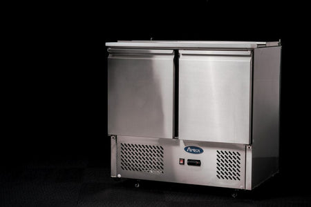 Atosa ESL3800 saladette — self-closing door action detail