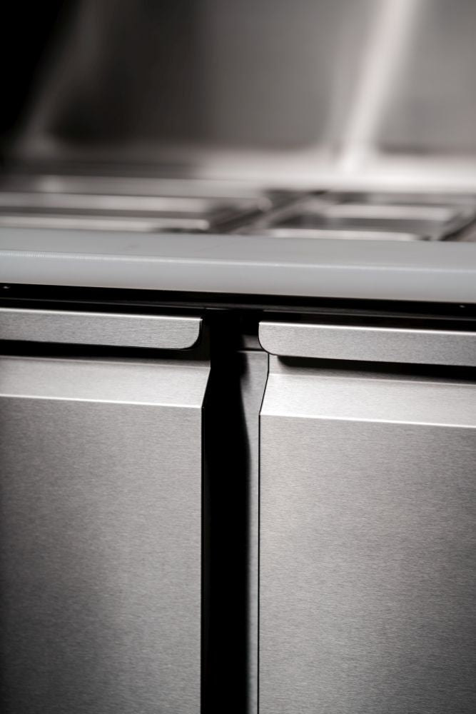 Atosa ESL3800 saladette — installed in a pizzeria prep line