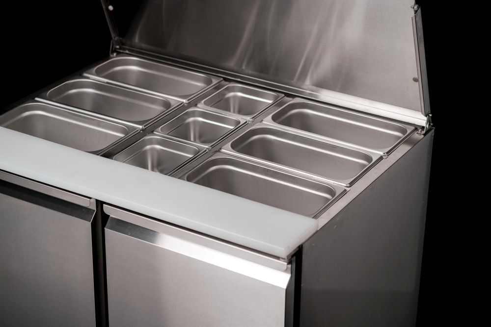 Atosa ESL3800 saladette — castor base detail