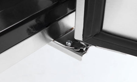 Atosa ESL3800 saladette — sliding lid open showing GN insert wells