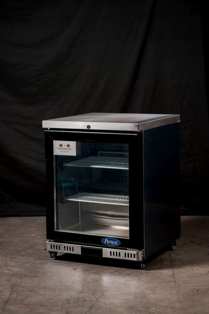Atosa Underbench Single Glass Door Freezer MBC24FG - Commercial Kitchen Appliances
