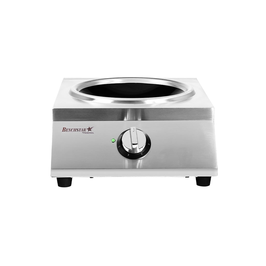 Benchstar Ceramic Induction Wok W/ Stainless Steel Body IW500 - Commercial Kitchen Appliances
