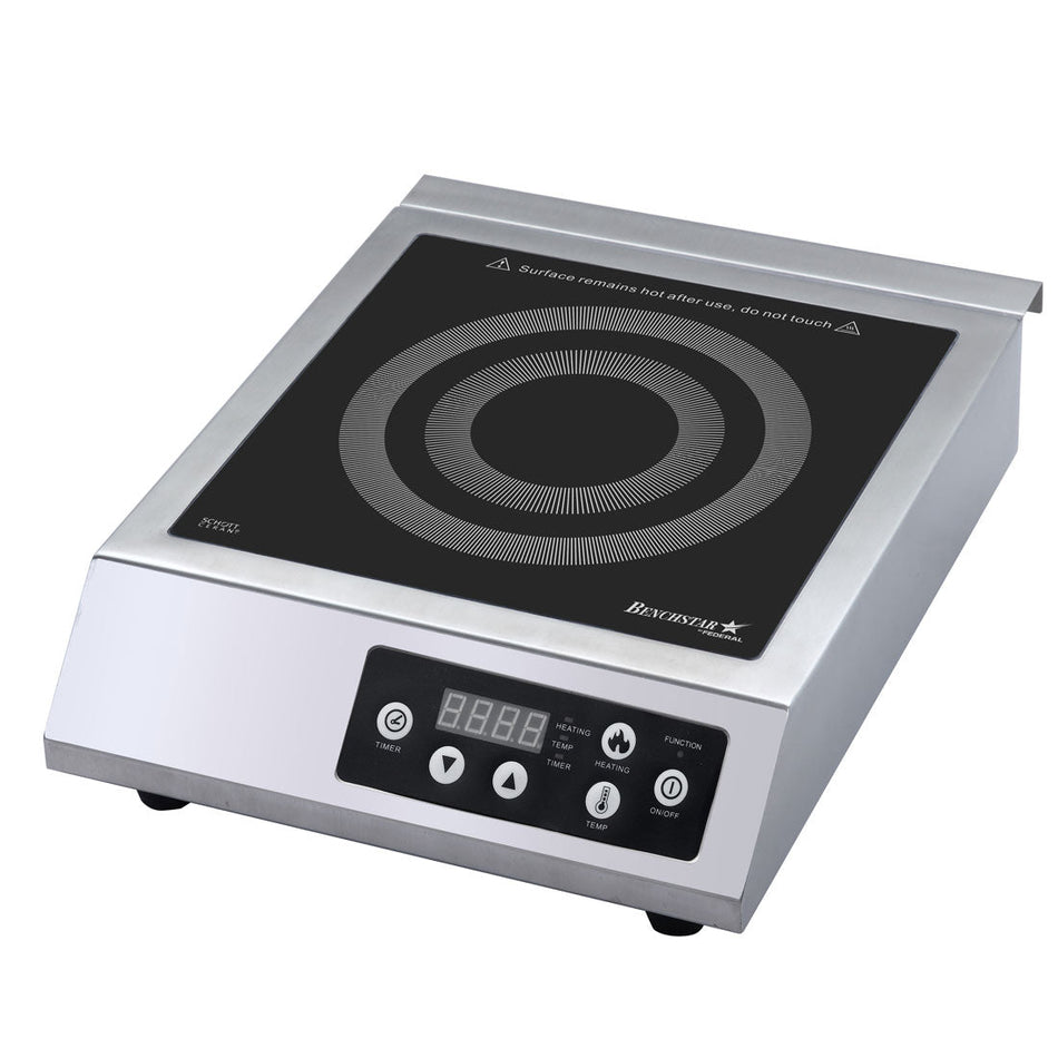 Benchstar BH3500S commercial induction plate — front view with Schott Ceran glass hob