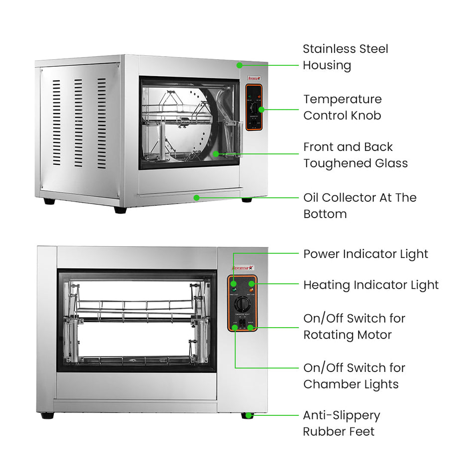 Benchstar Compact Basket Rotisserie YXD - 266E - Commercial Kitchen Appliances