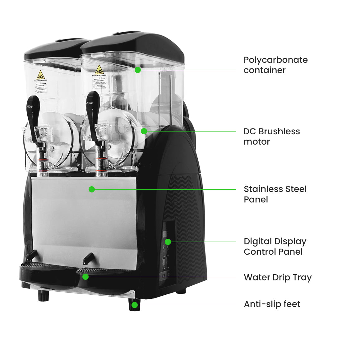 Benchstar Double 12 Litre Granita & Slushy Machine FABIGANI - 2S - Commercial Kitchen Appliances