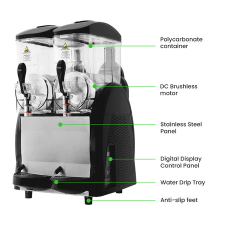 Benchstar Double 12 Litre Granita & Slushy Machine FABIGANI - 2S - Commercial Kitchen Appliances