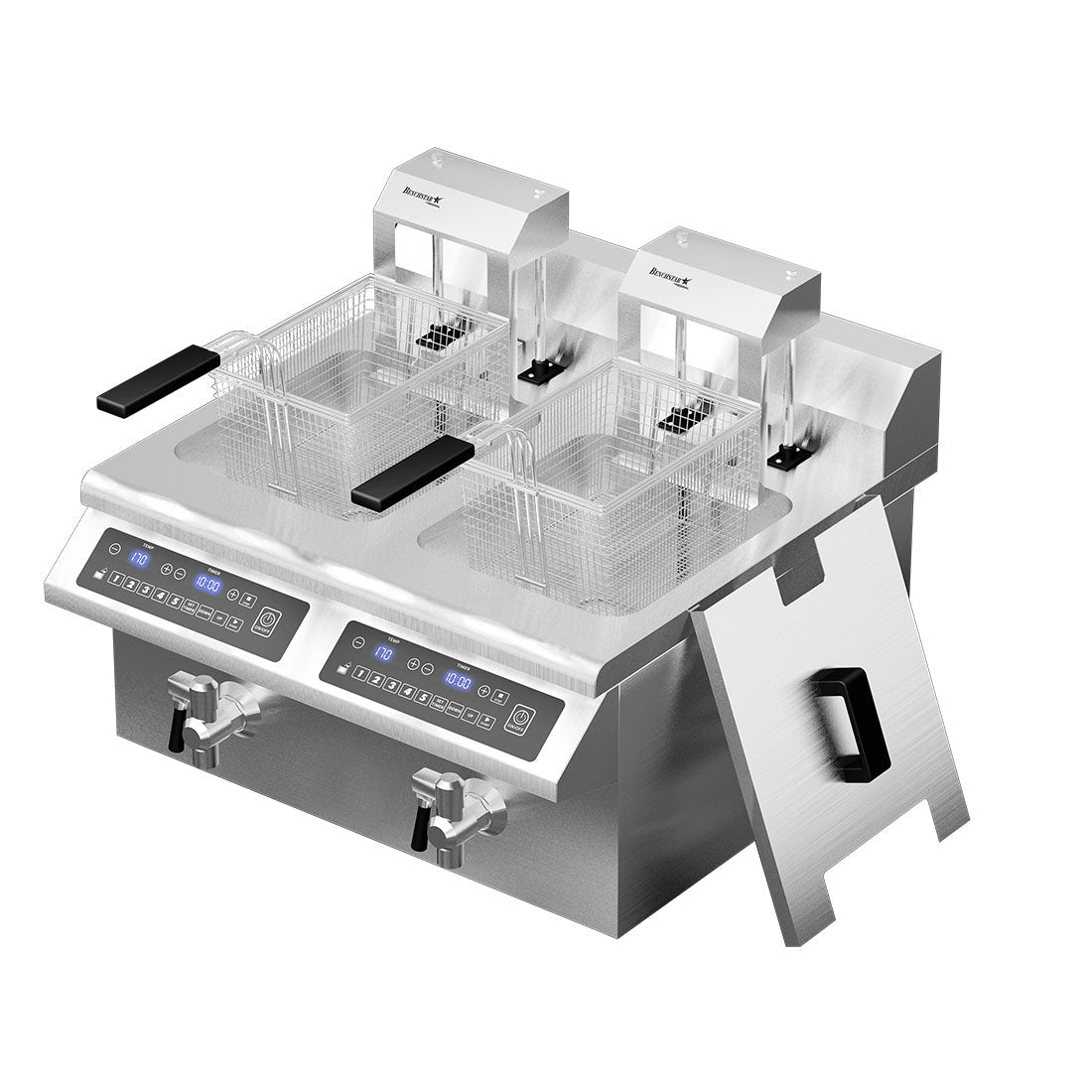 Benchstar Double Tanks Auto Lifting Induction Fryer - IF7000D - AL - Commercial Kitchen Appliances