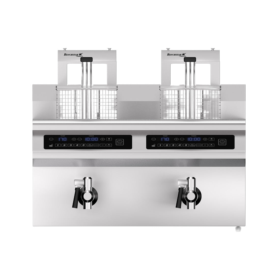 Benchstar Double Tanks Auto Lifting Induction Fryer - IF7000D - AL - Commercial Kitchen Appliances