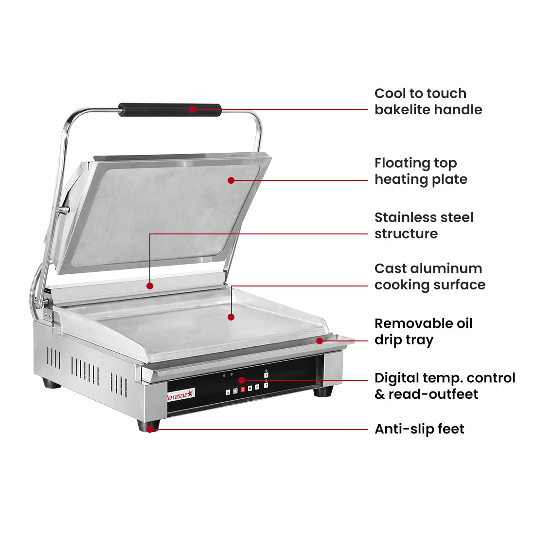 Benchstar Electric Grill Station GH - 819 - Commercial Kitchen Appliances