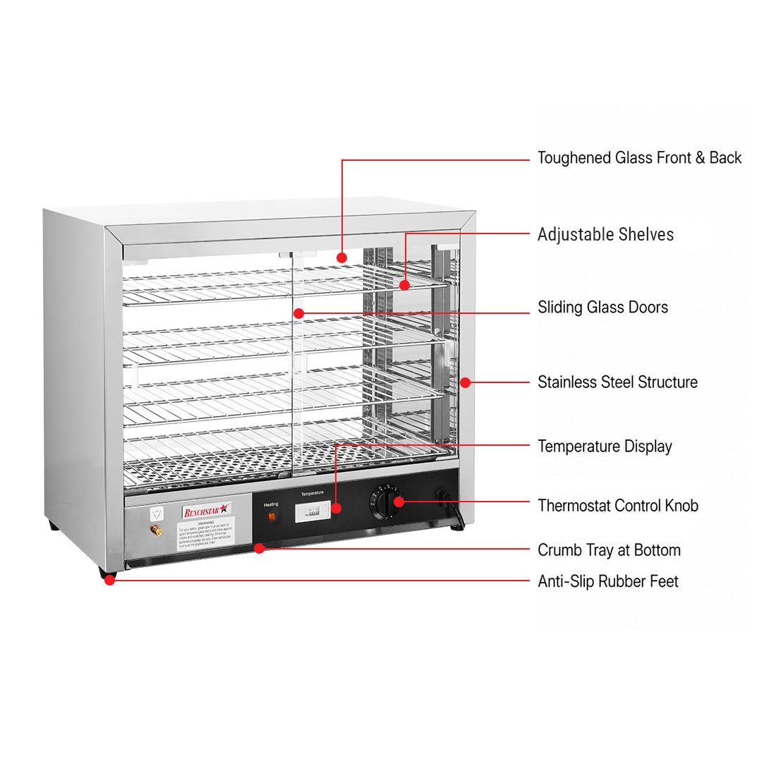 Benchstar Pie Warmer & Hot Food Display DH-580E - Commercial Kitchen Appliances