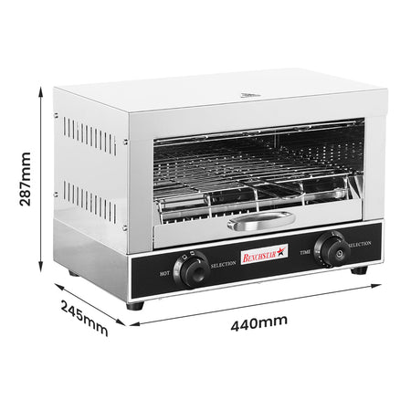 Benchstar Single Infrared Quartz Element Salamander Griller Toaster And Timer QT-1 - Commercial Kitchen Appliances
