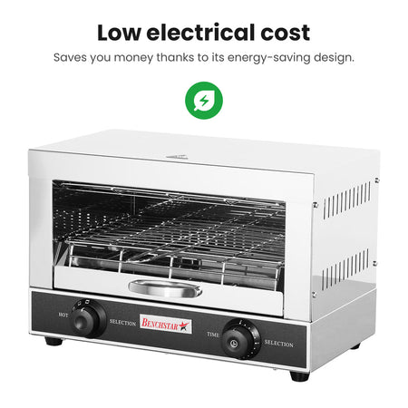 Benchstar Single Infrared Quartz Element Salamander Griller Toaster And Timer QT-1 - Commercial Kitchen Appliances