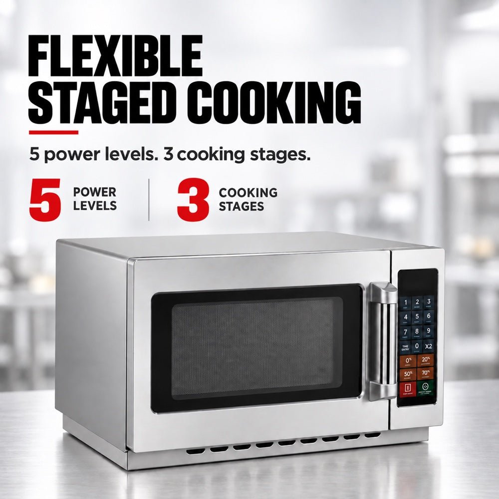 Benchstar Stainless Steel Commercial Microwave Oven 34L - MD-1400 - Commercial Kitchen Appliances