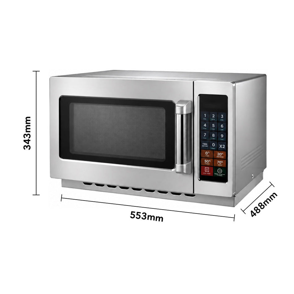 Benchstar Stainless Steel Commercial Microwave Oven 34L - MD-1400 - Commercial Kitchen Appliances