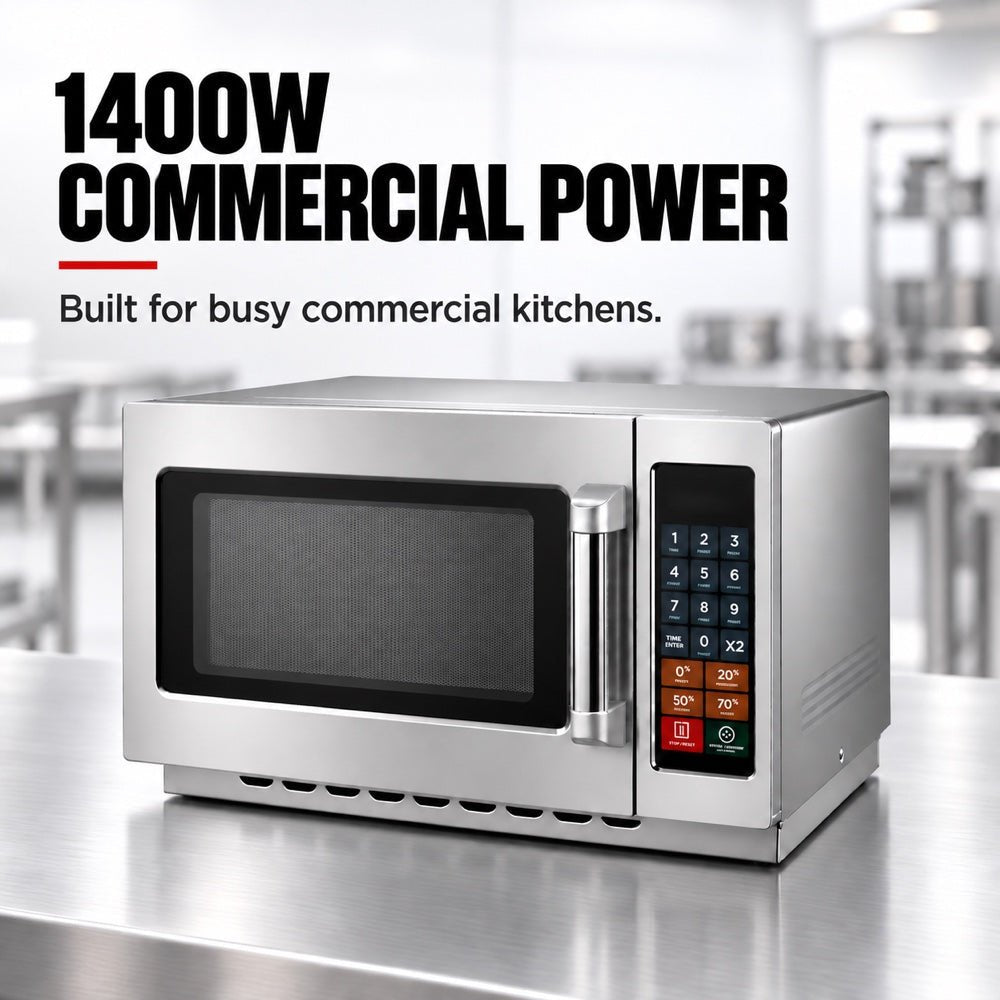Benchstar Stainless Steel Commercial Microwave Oven 34L - MD-1400 - Commercial Kitchen Appliances