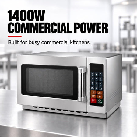 Benchstar Stainless Steel Commercial Microwave Oven 34L - MD-1400 - Commercial Kitchen Appliances