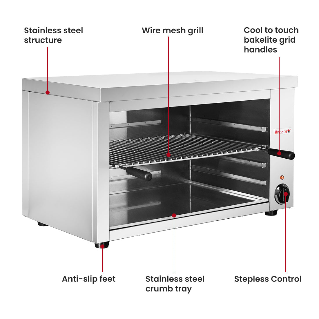 BenchStar Toaster / Griller / Salamander AT - 937E - Commercial Kitchen Appliances