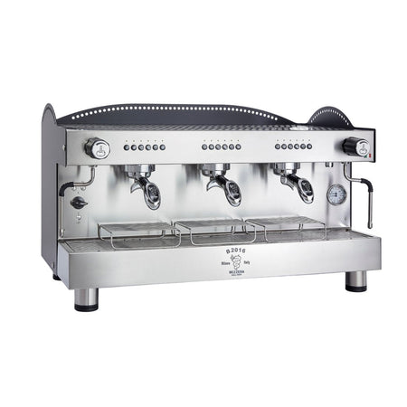 Bezzera 3L Black 3-Group Professional Espresso Machine BZB2016B3DE - Commercial Kitchen Appliances